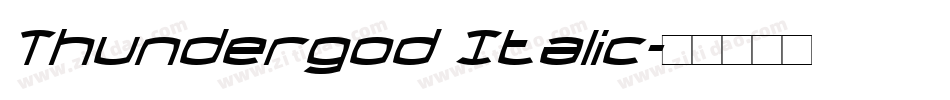 Thundergod Italic字体转换